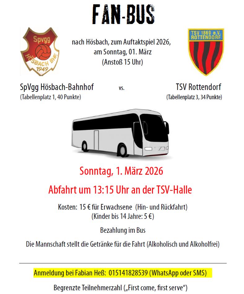 Fußball: Fan-Bus zum Spitzenspiel